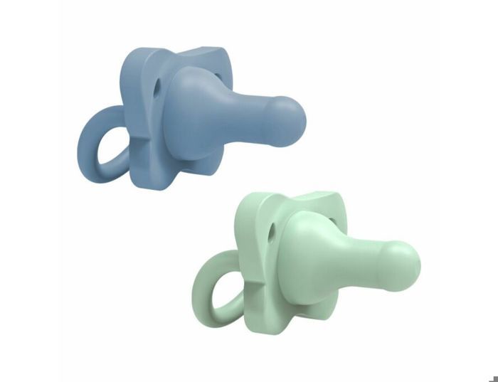 Dr. Brown’s HappyPaci Sucette En Silicone Bleu Et Vert 2 Pièces