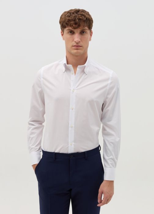 Chemise coupe slim à col boutonné