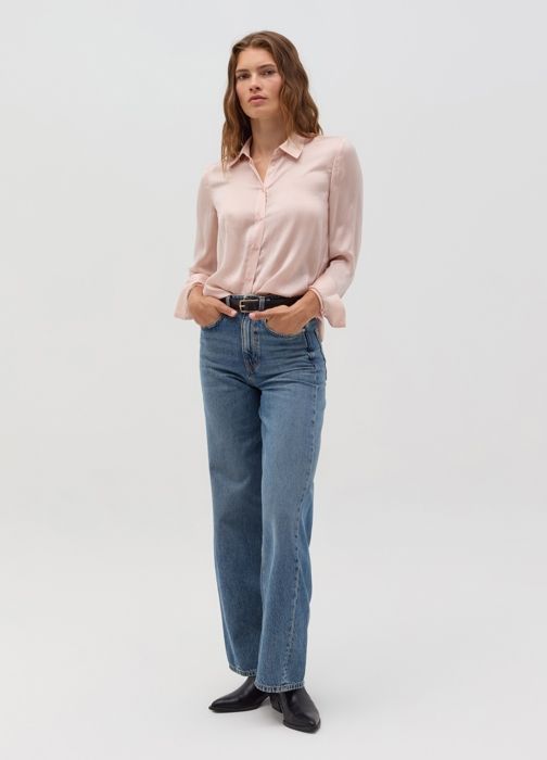 Chemise en satin uni
