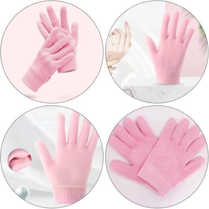 Gants Hydratants en Gel Spa, Réparation Intense pour Mains Sèches et Cuticules Abîmées