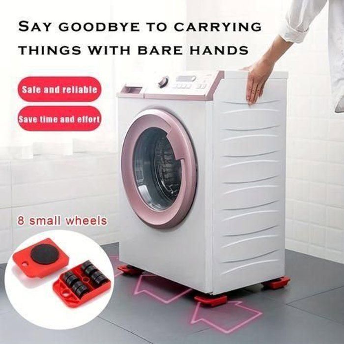 Furniture Lifter Easy Moving Sliders 5 Packs Mover Tool Set Lifting System Red