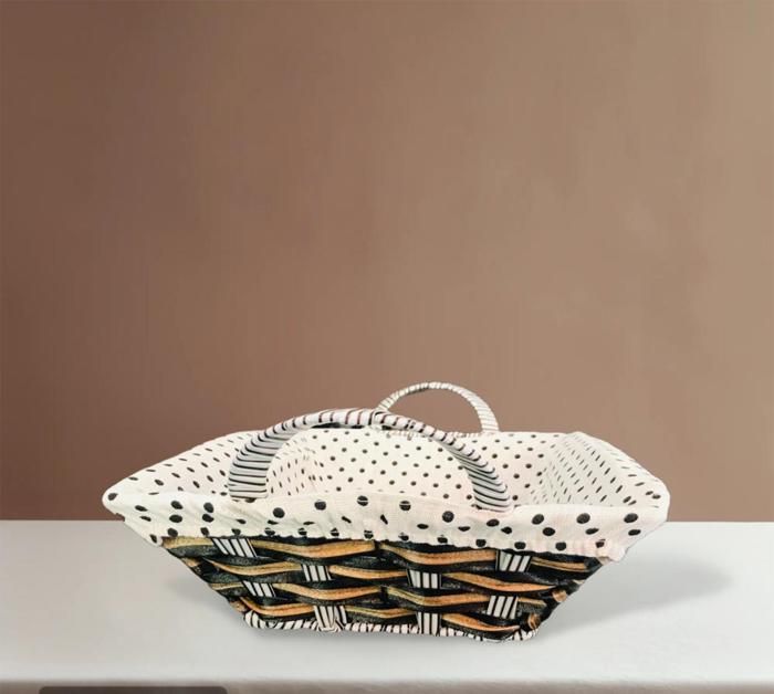 Panier à pain rectangulaire 25/37cm avec tissus lavable