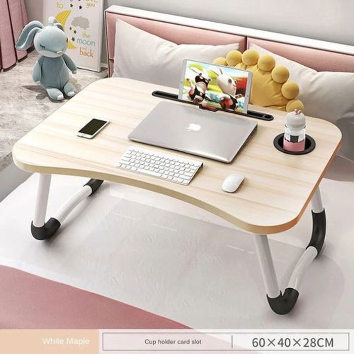 Table Plateau de lit pliable pour PC portable - 60 x 40 x 26cm
