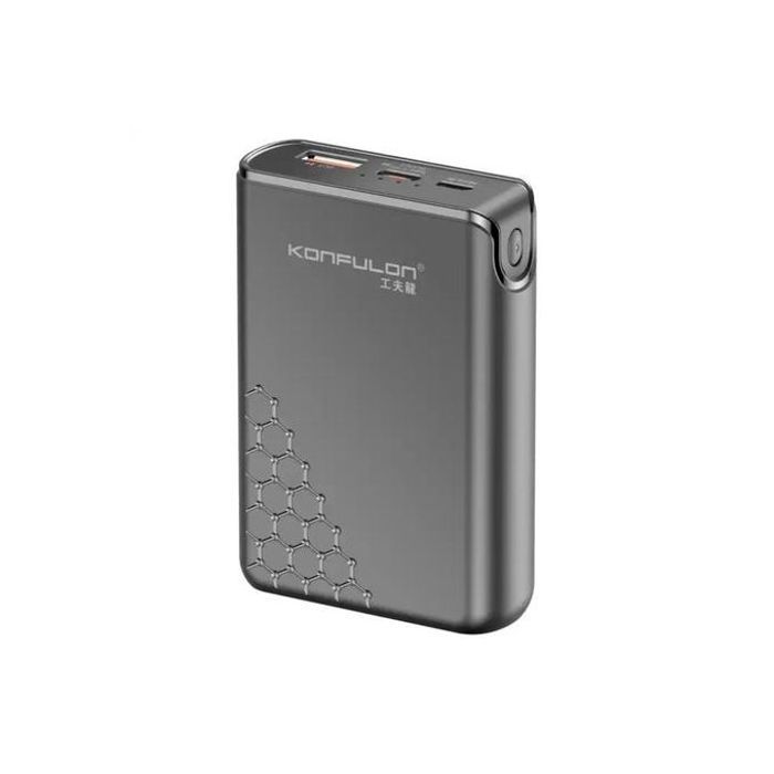 Power bank 10000mAh Slim Chargeur portable Rapide Compatible Tous Smartphone Port Type c Input & Output Noir