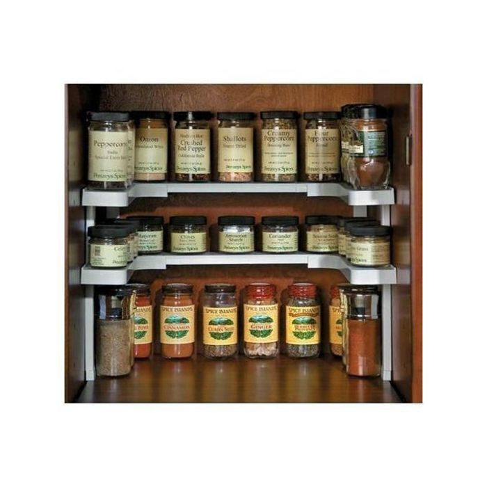 Support à Épices Empilable Spicy Shelf - 2 Couches Réglables