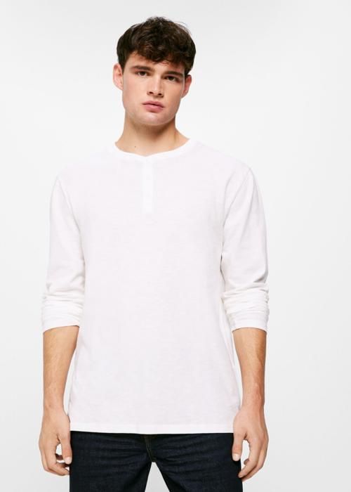 T-shirt manches longues col serafino