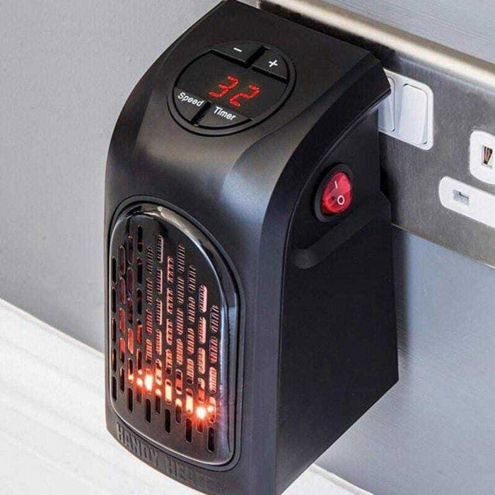 Mini Chauffage Portable Electrique Mural 400W-Noir