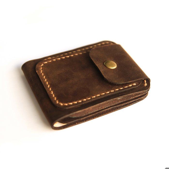 Portefeuille de poche en Cuir - Tabac