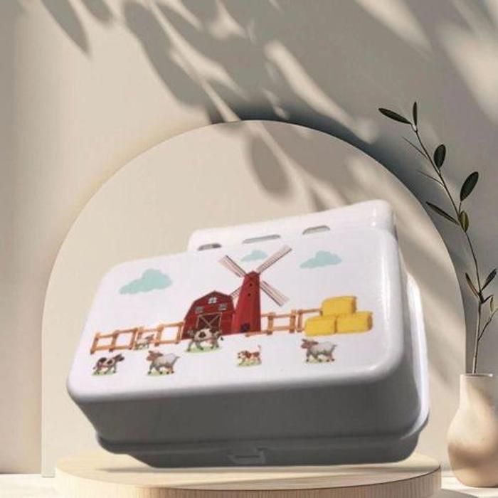 Lunch Box Plastique Alimentaire - Double Compartiment avec Support Bouteille, Idéale pour École et Travail-3