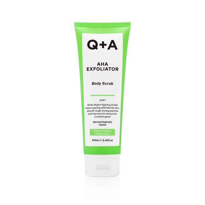 Gommage corporel - Q+A - AHA Exfoliator - Vegan - Tous types de peau - Exfoliation douce
