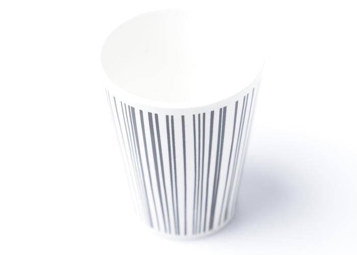 MUG EN PORC BLANC AVEC DECO 325ML