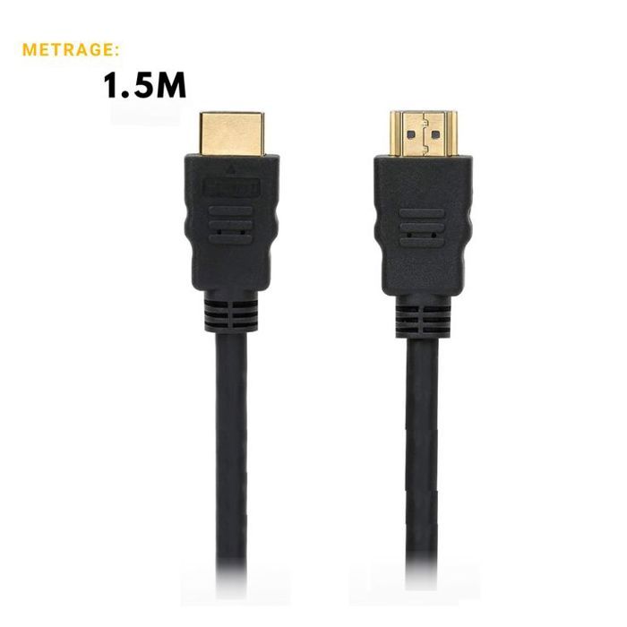Cable HDMI 1,5 m Haute Vitesse – Connexion Stable et Performante pour Vos Appareils
