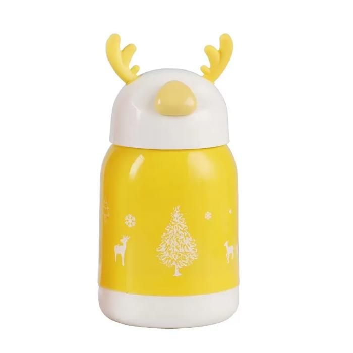 Bouteille d'eau en verre incassable - 380ml - Jaune