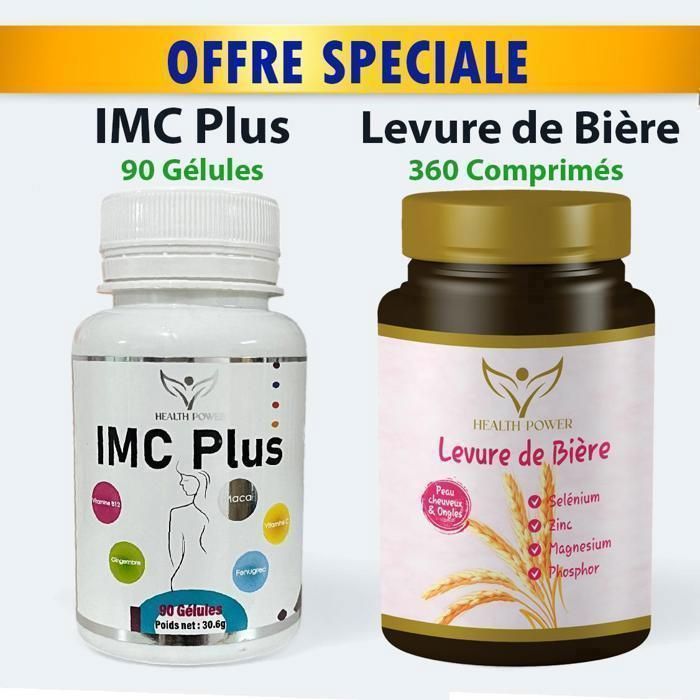 PACK = IMC Plus 90 Gélules + Levure de Bière 400 mg 360 Comprimés