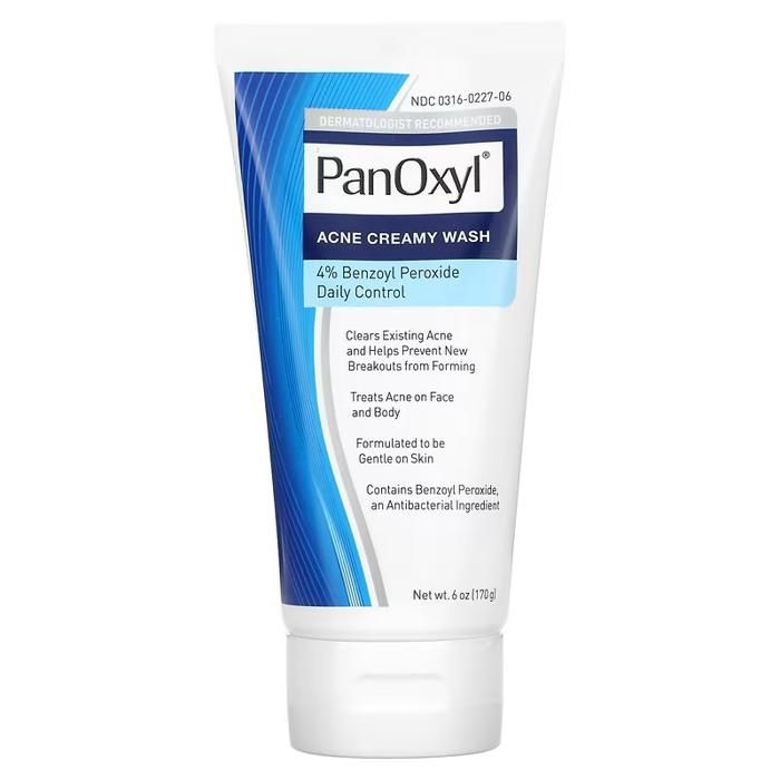 PanOxyl Nettoyant crémeux contre l'acné Contrôle quotidien - Peroxyde de benzoyle à 4 % - 170g