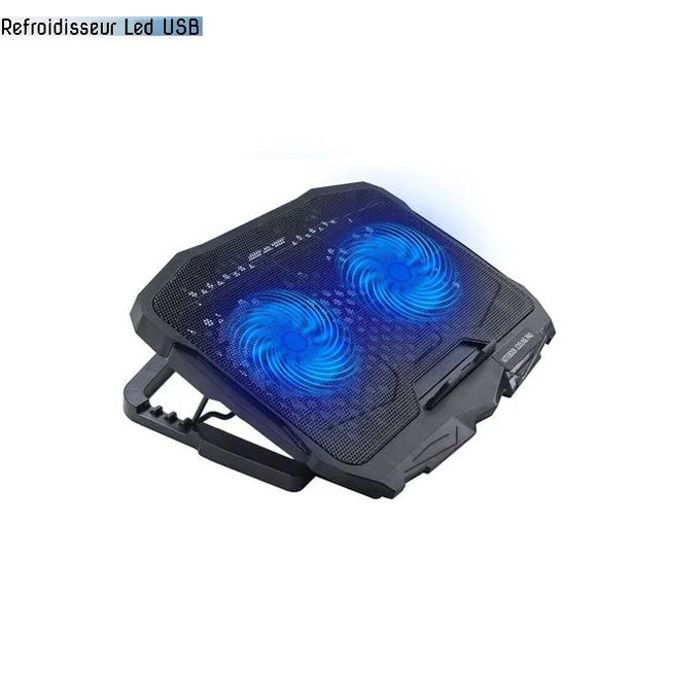 Cooling Pad Support Cooler ventilateur de refroidissement pour ordinateur portable 5hauteur réglable-2USB