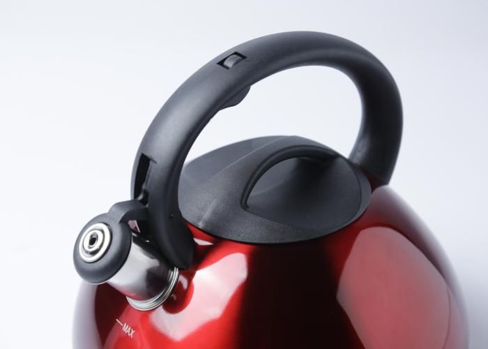 Bouilloire Siffleuse KENZ K12 - Format XL 4,3L - Inox Rouge Éclatant - Tous Feux dont Induction
