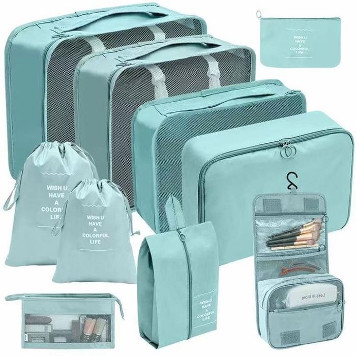 SET de 10 PCS Organisateur Valise Voyage, Sac rangement pour bagages, Trousse De Toilette