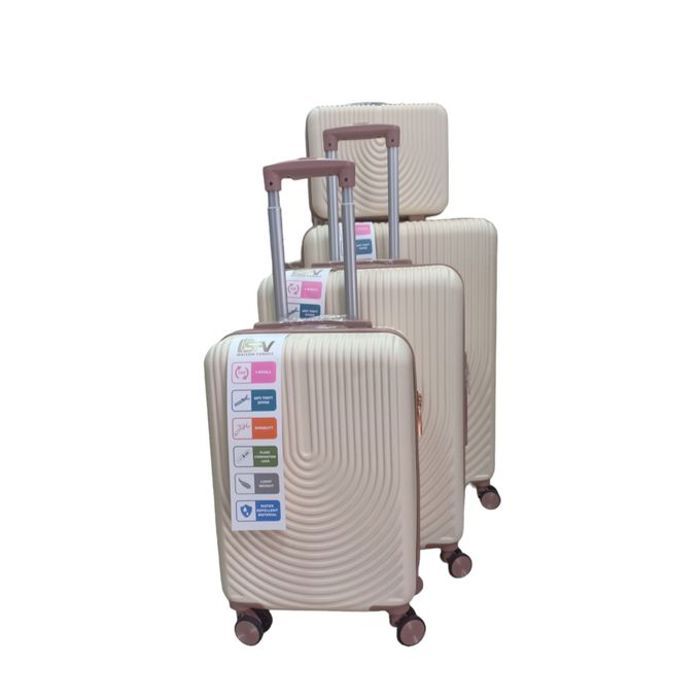 Ensemble 3 Valises Classiques - ABS - 30 kg / 20 kg / 10 kg / 5 kg - Beige