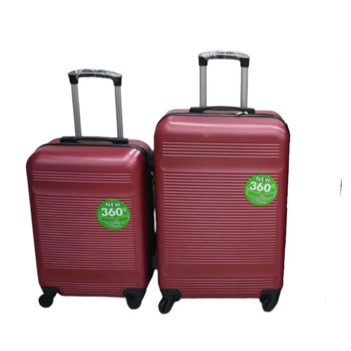 Valise de Voyage - Fuchsia Rouge - 20 kg / 10 kg - ABS + PC - 360 Roues Universelles