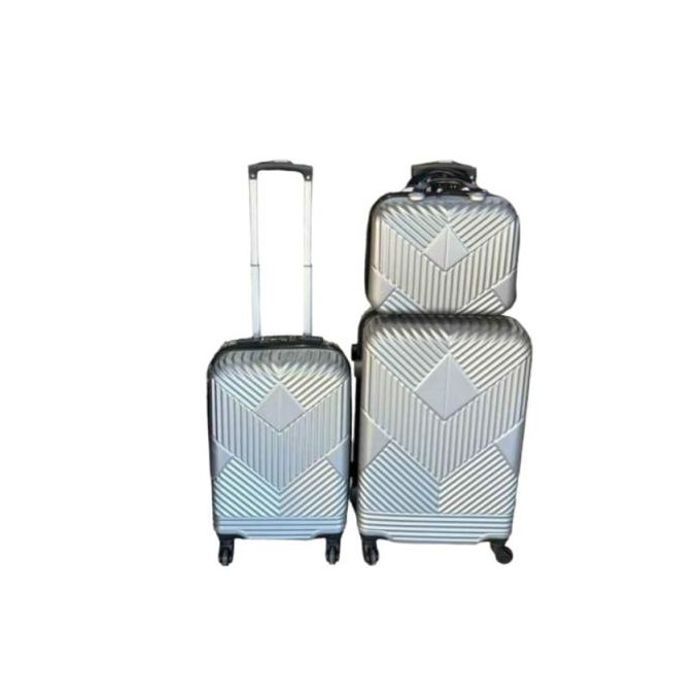 Ensemble Valises de Marque 3 pièces - Gris - Polycarbonate - 20, 24, 28 pouces