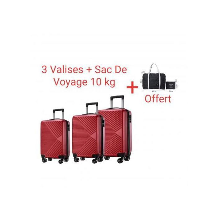 3 Valises Rigides 30kg/20kg/10kg + Sac Cabine  - Polycarbonate.