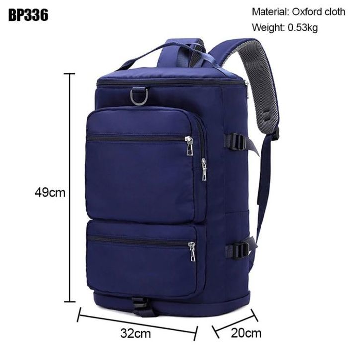 Sac à Dos de Voyage Grand Capacité - Bleu Marine - Nylon