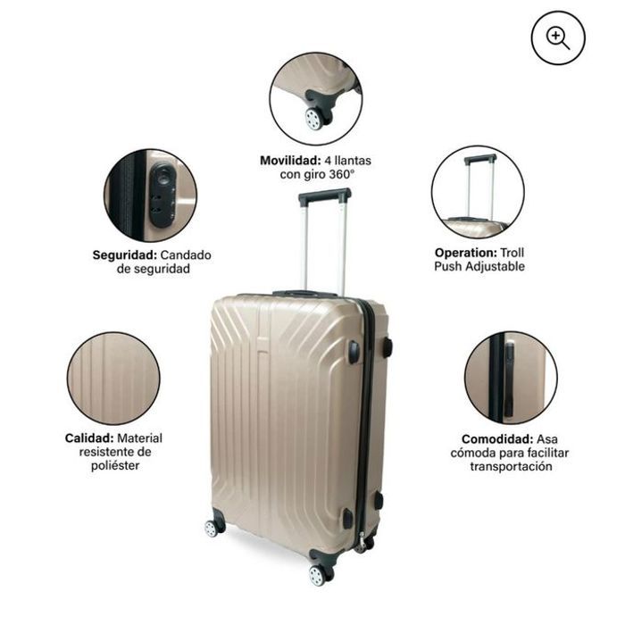 Valise Moyenne 65 cm Or - Polycarbonate