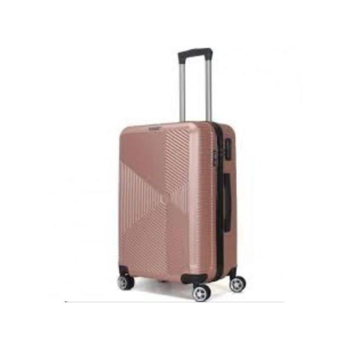 Valise Petite Taille à Roulettes - PC + ABS - Roues 360° - Verrouillage à Mot de Passe - Rose Gold