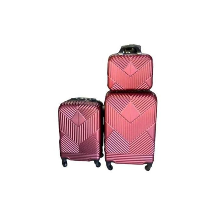 Ensemble 3 Valises + Sac de Maquillage - Multicolore
