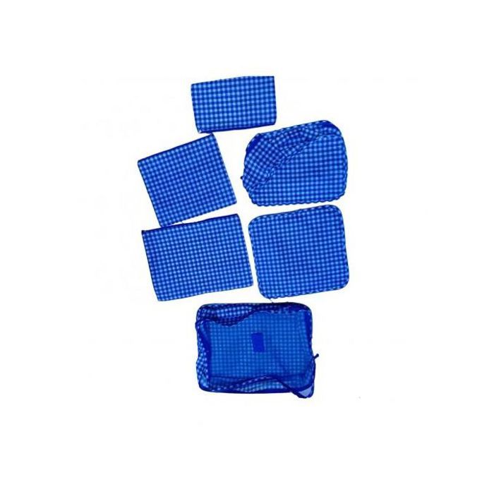Pack de 6 Housses de Vêtements de Voyage - Bleu - Polyester