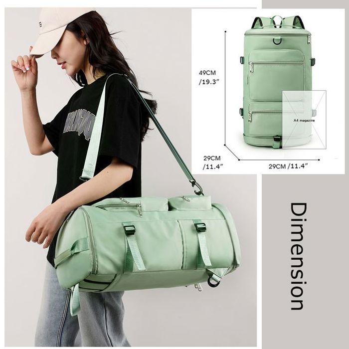 Sac à Dos de Voyage Multifonction Grande Capacité, Vert