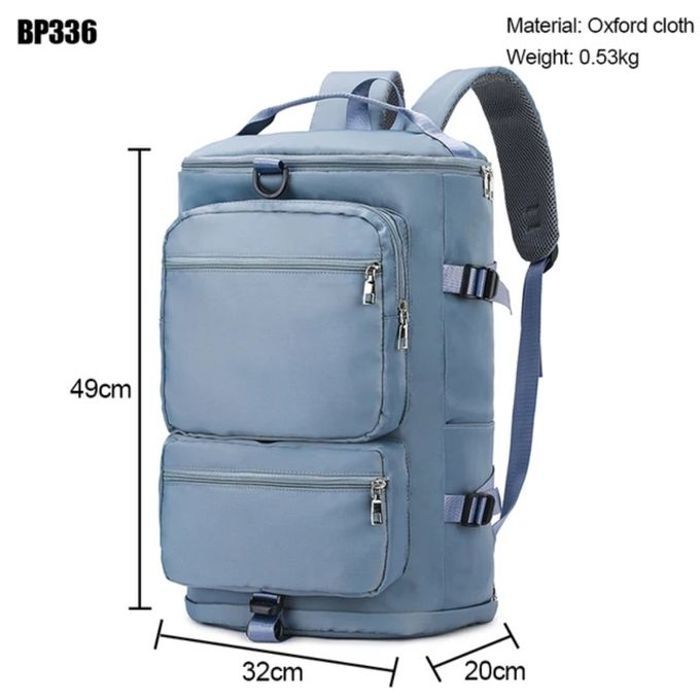 Sac à Dos de Voyage Grande Capacité Multifonction - Bleu - Nylon - 2024