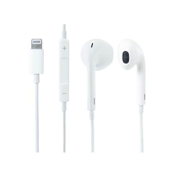 Écouteurs Lightning iPhone - iPod -  Haute Qualité avec Micro - Blanc