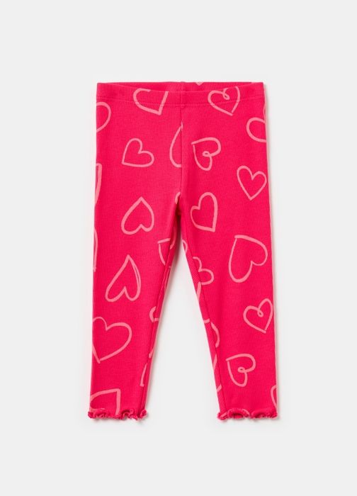 Legging côtelé avec imprimé