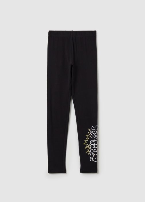 Legging imprimé en coton stretch