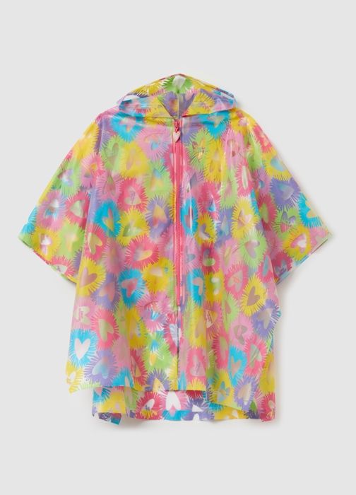 Cape de pluie avec broderie coeurs