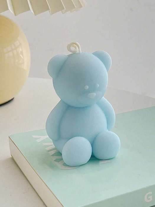 Cute bear scented candle - Blue