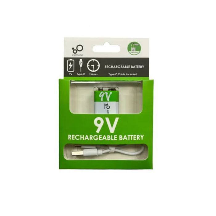 Piles 9V rechargeables : performance au lithium et praticité USB-C