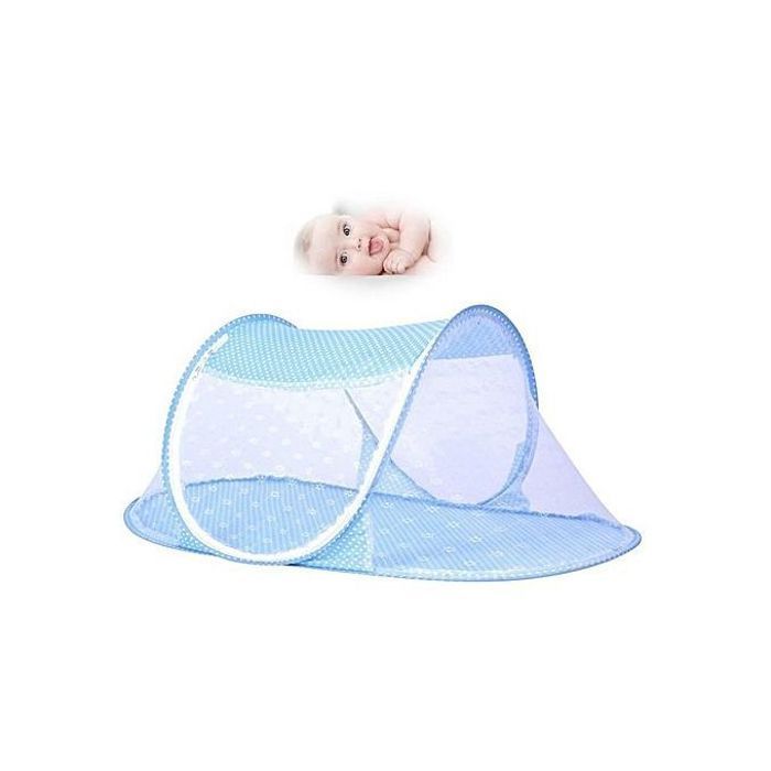 Berceau Bébé de Voyage - Lit Bébé - Moustiquaire - Bleu