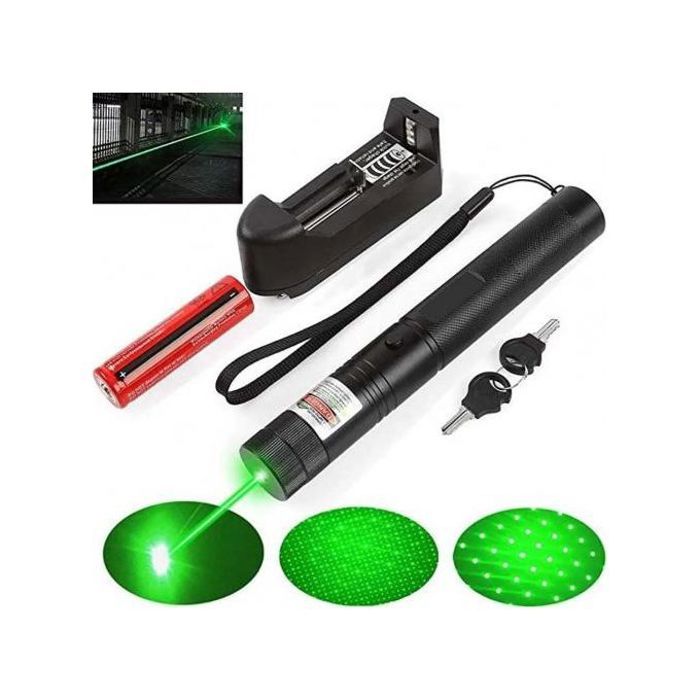 Pointeur Laser Vert Haute Puissance Rechargeable 10000m