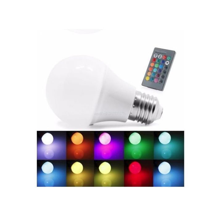 Ampoule LED RVB 85-265V 10/15W E27 - Changement de Couleur avec Télécommande