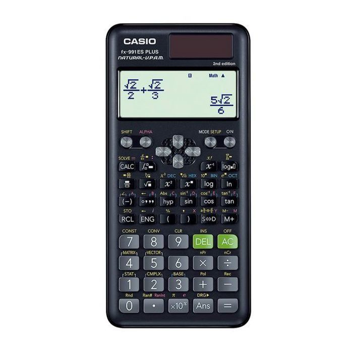 Calculatrice scientifique Casio FX-991ES Plus - 2ème édition - Affichage naturel - 417 fonctions