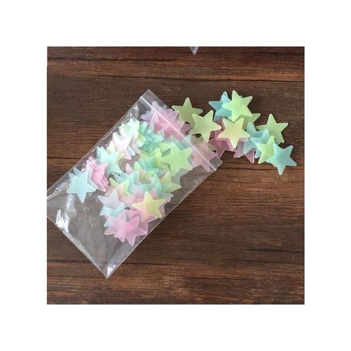 Pack 50 Etoiles Lumineuses - Décoration - 3x3cm
