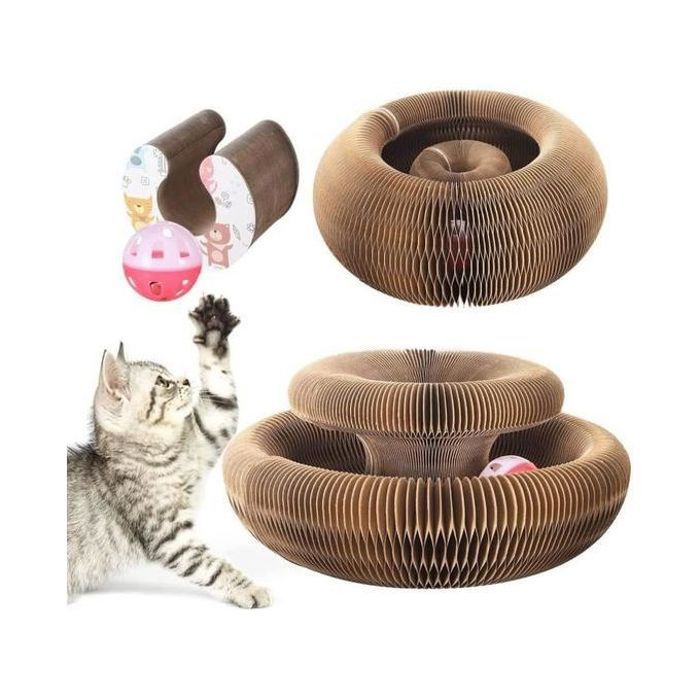 Griffoir pour Chat Carton avec Balle - Jouet Idéal Chats
