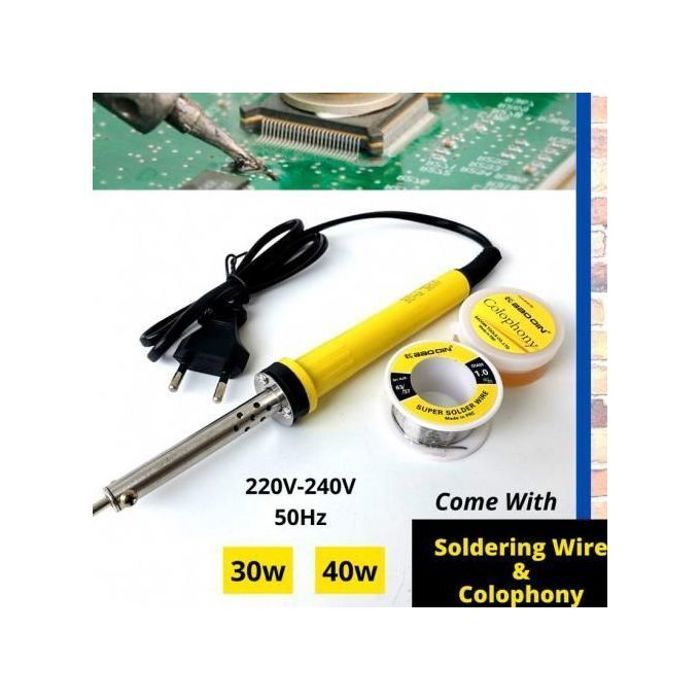 Kit de Soudure - Fer à Souder Electrique Industriel - Avec Colophane & Fil à Souder