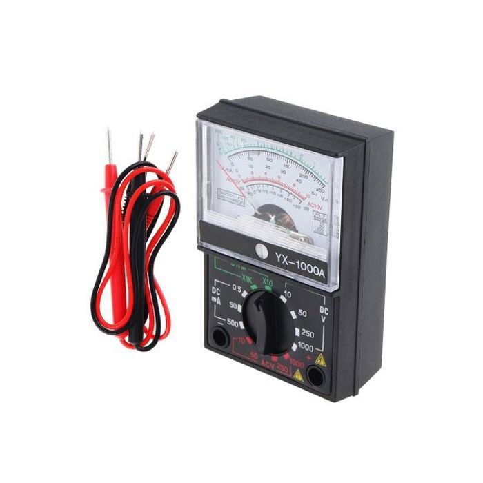 Multimètre Portable Mini Pointeur - Mesure Tension & Courant Continu - Noir