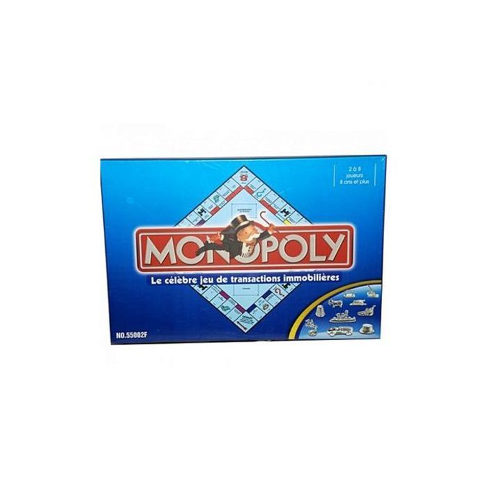 Monopoly Classique Edition Bleu - Avec Dé Rapide & Pion Chat