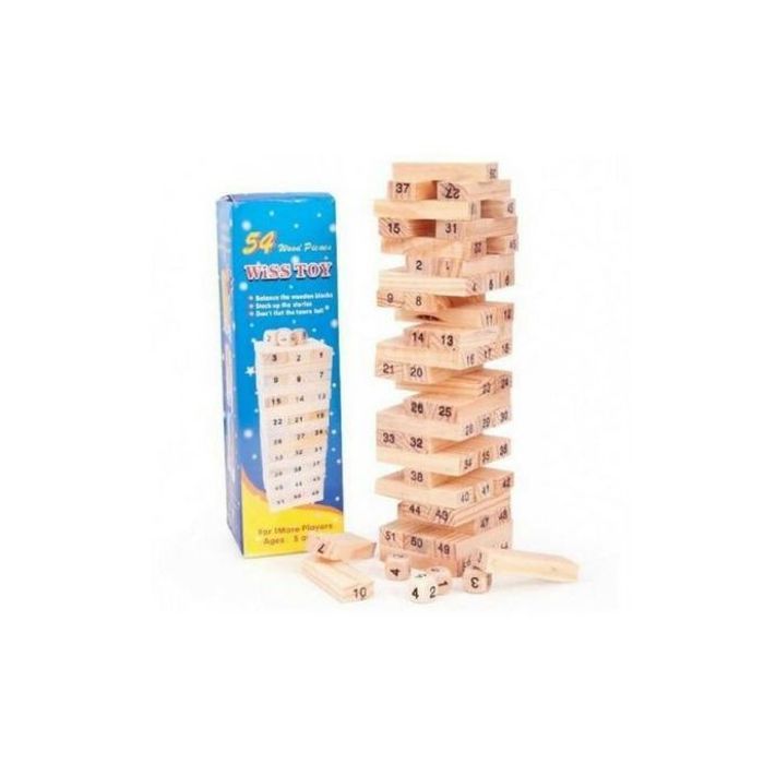 Jenga - Jeu d'Empilage - 54 Pièces - Bois