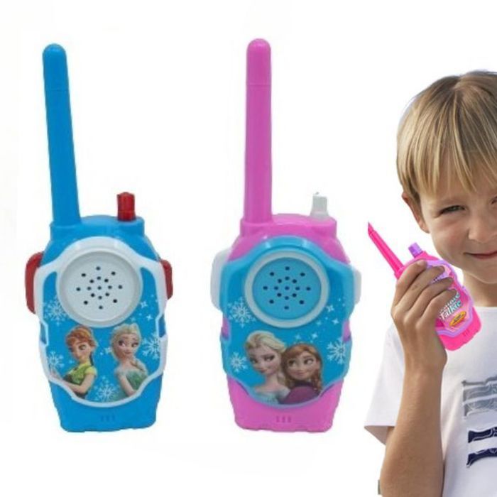 Kit de 2 talkies-walkies Reine des Neiges - Jeux interactifs pour enfants - Design coloré et amusant